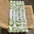 Sicily Botanical Wallpaper-Grass Green/White