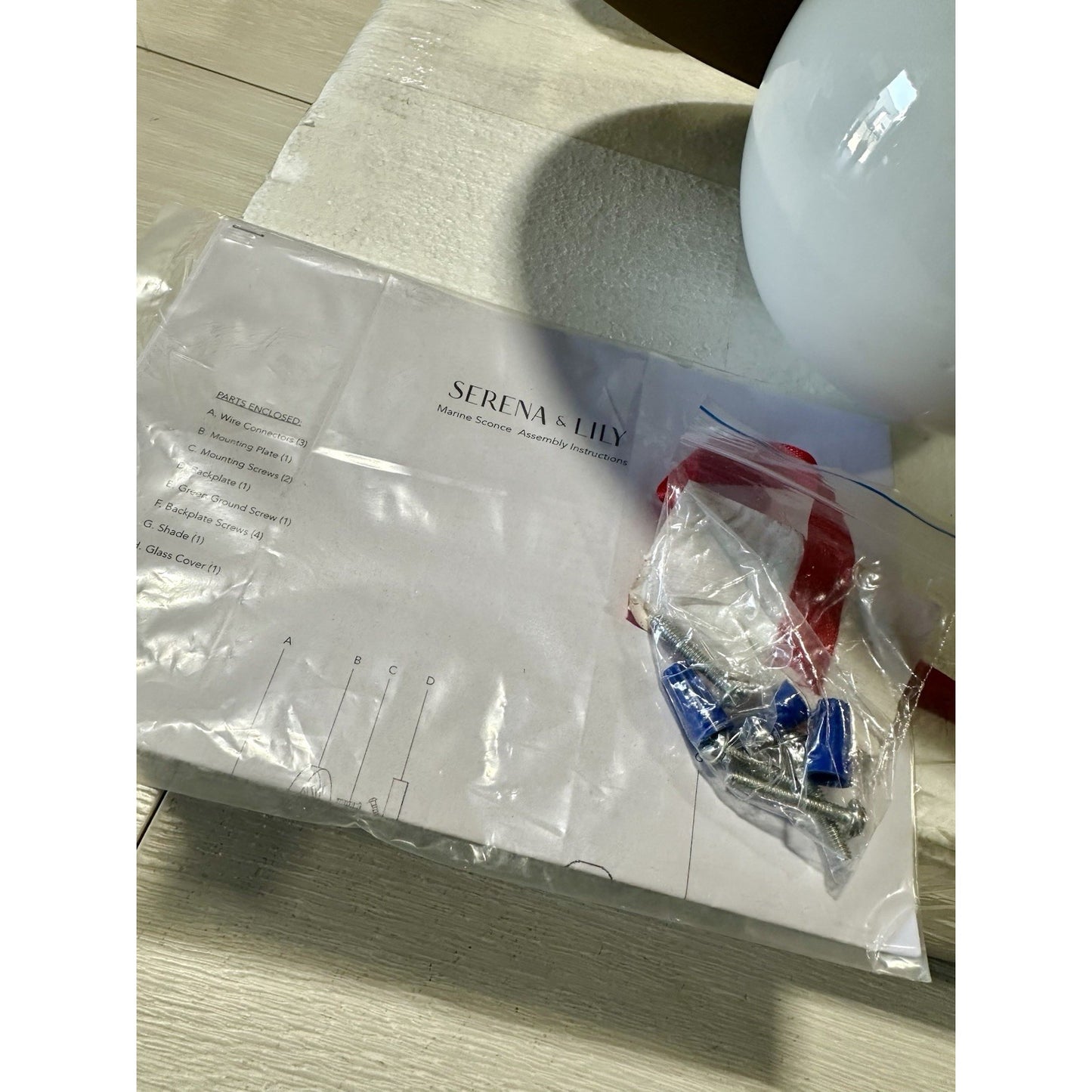 Marine Outdoor Sconce-Brass/White Milk Glass