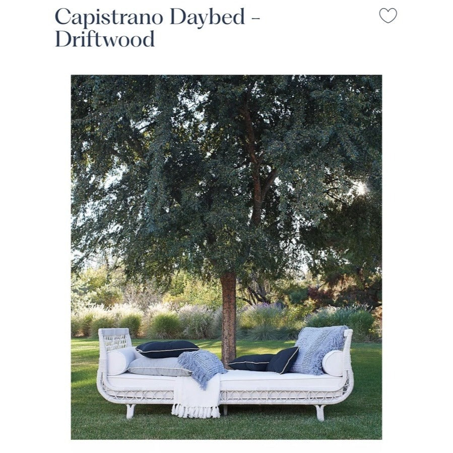Capistrano Coastal Indoor/Outdoor Daybed-Driftwood White