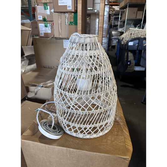 Summerland Outdoor Bell Pendant (Small)-Driftwood White