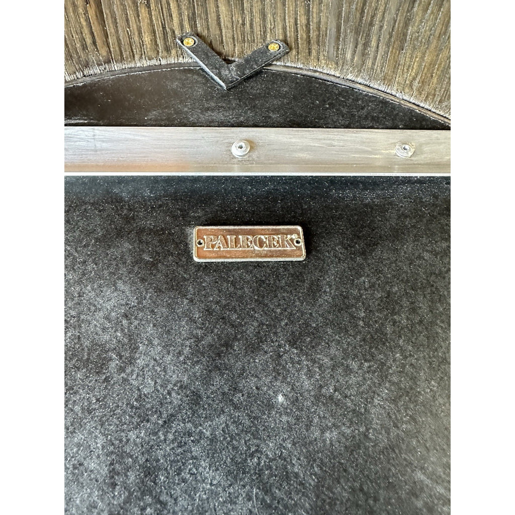 PALECEK Ravenna Rattan Designer Coastal Mirror-Cocoa Brown