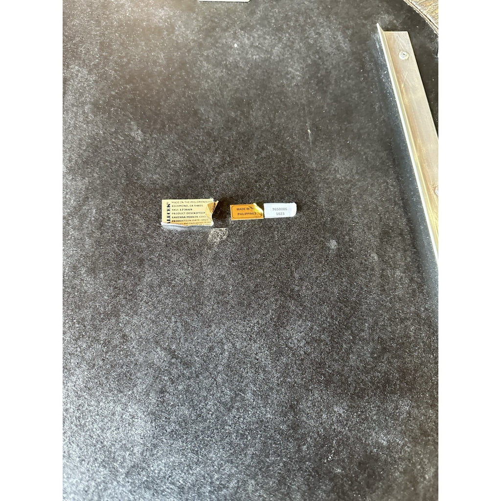 PALECEK Ravenna Rattan Designer Coastal Mirror-Cocoa Brown