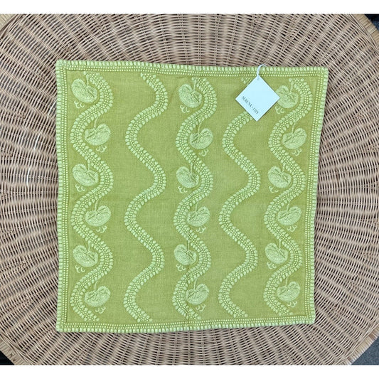 Fairhope Pillow Cover (22” SQ)-Citron Green