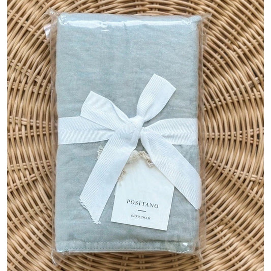 Positano Linen Euro Pillow Sham-Eucalyptus Green - The Home Decor Outlet