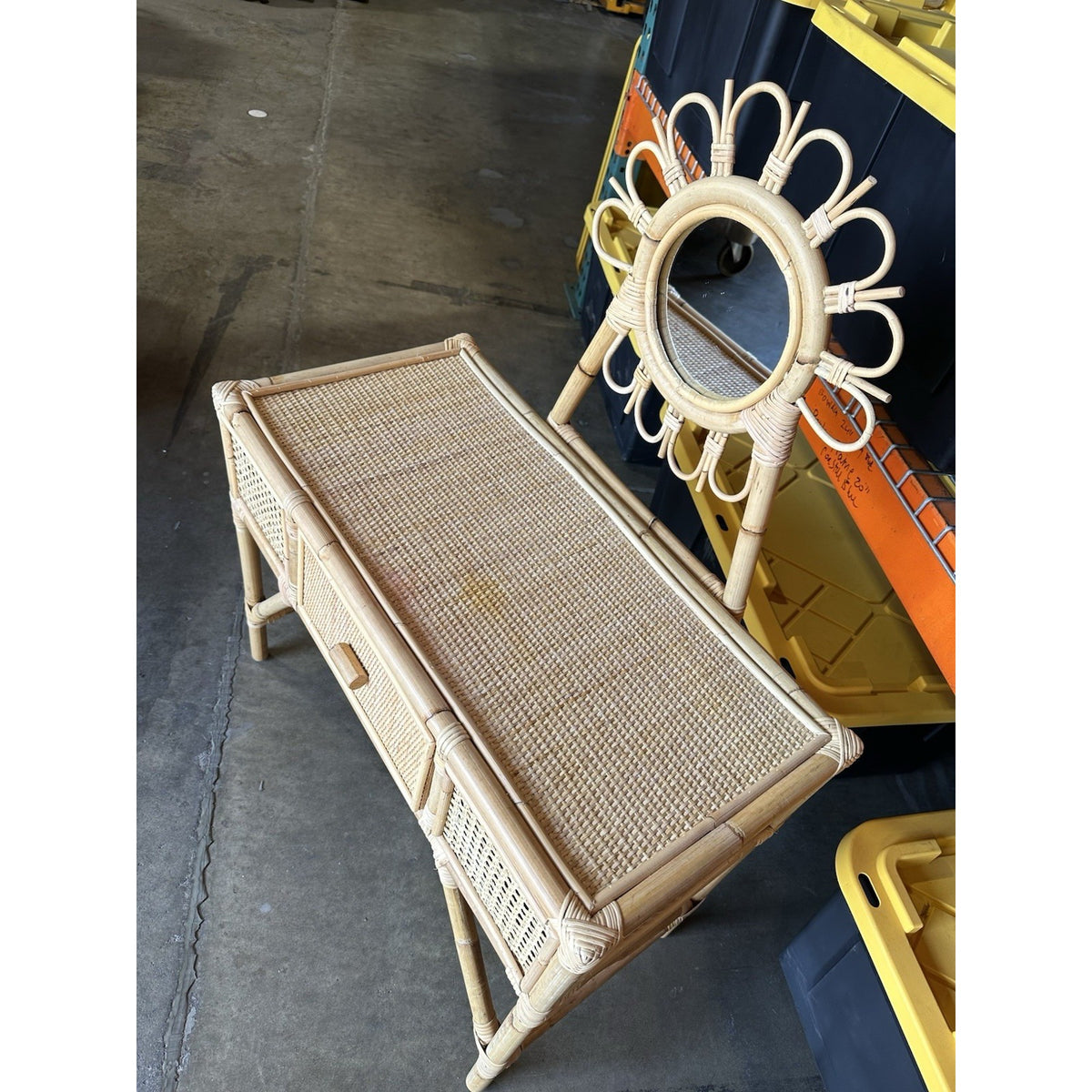 Kids Rattan Sunflower Coastal Vanity (SAMPLE) by Zaara's Market