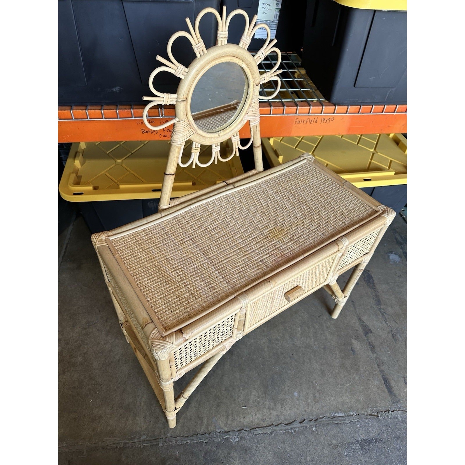 Kids Rattan Sunflower Coastal Vanity (SAMPLE) by Zaara's Market
