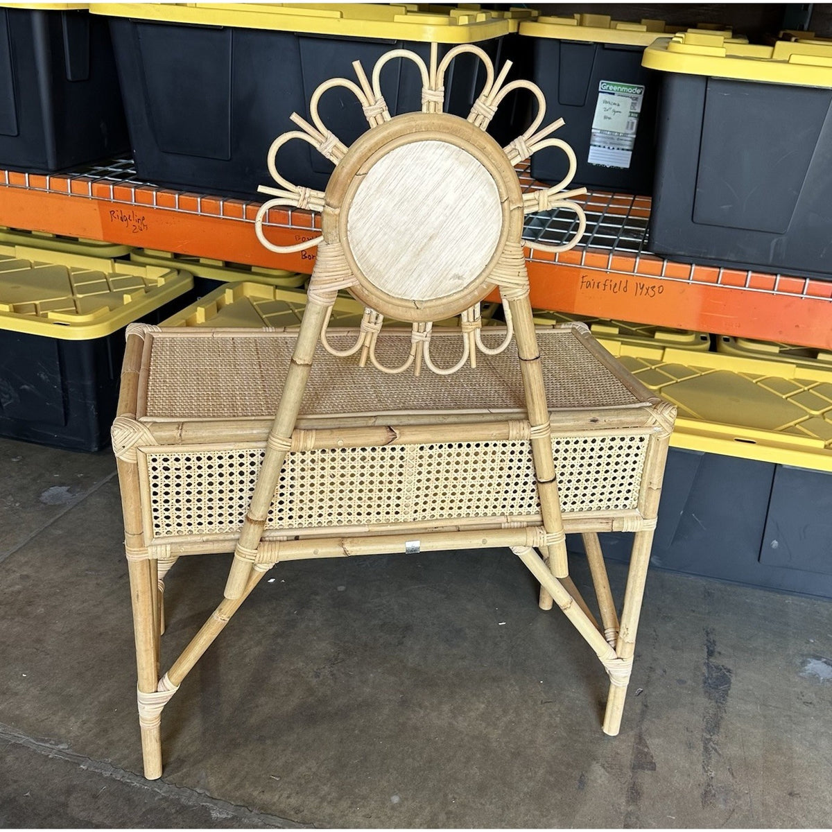 Kids Rattan Sunflower Coastal Vanity (SAMPLE) by Zaara's Market