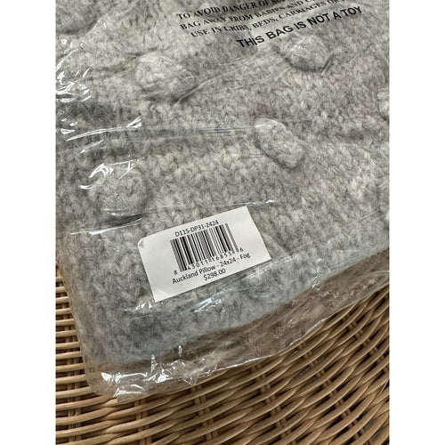 Auckland Pillow Cover (24” SQ)-Fog - The Home Decor Outlet