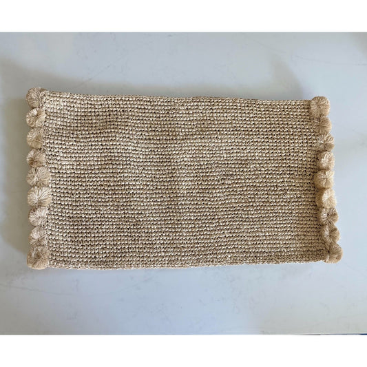 Madrona Raffia Pillow Cover (12”x21”)-Natural Brown Beige - The Home Decor Outlet