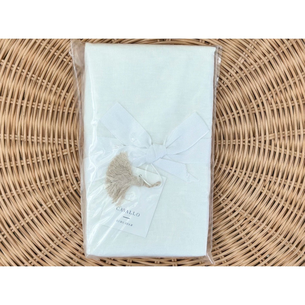 Cavallo Linen Euro Pillow Sham-White