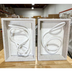 PALECEK Fiona Rattan Tangle & Loop Wall Art Decor (Set of 2)-White