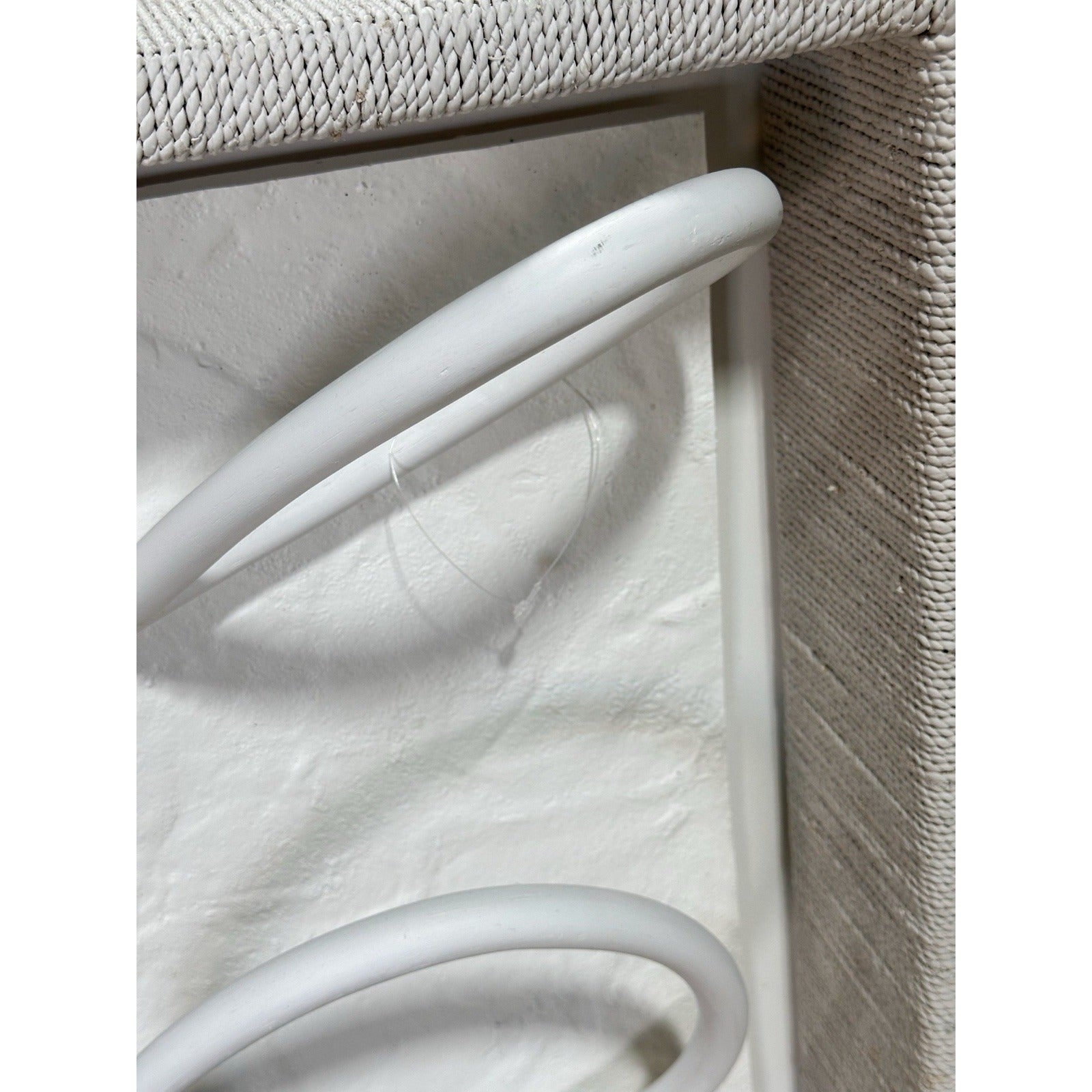 PALECEK Fiona Rattan Tangle & Loop Wall Art Decor (Set of 2)-White