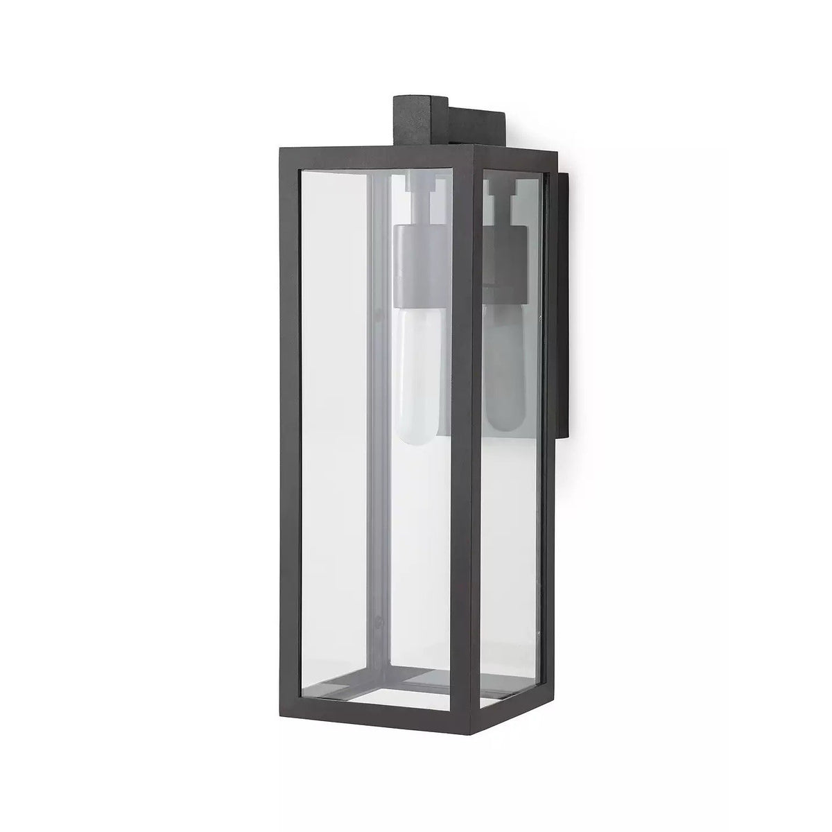 Warwick Medium Outdoor Sconce-Black Frame/Glass