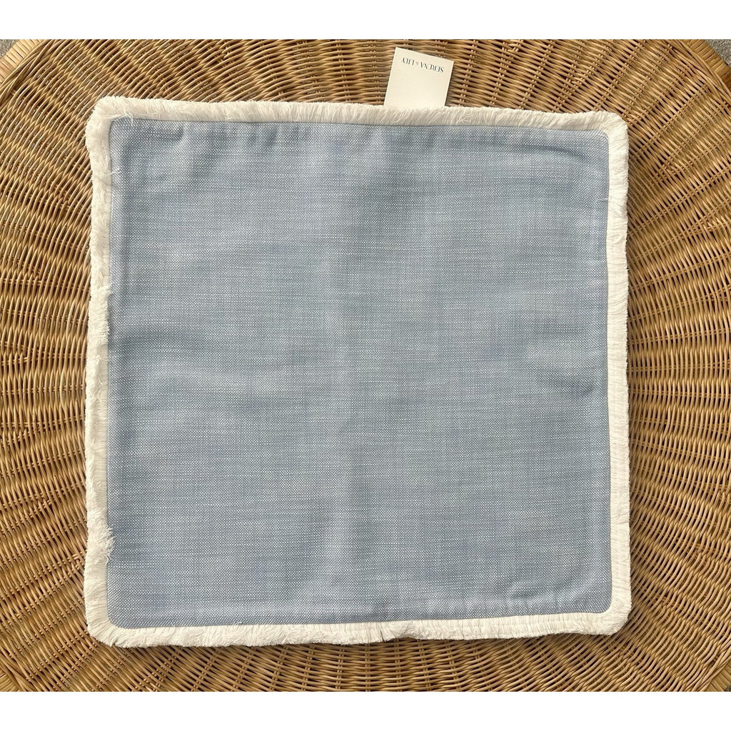 Ridgewater Perennials Outdoor Pillow Cover (22” SQ)-Blue - The Home Decor Outlet