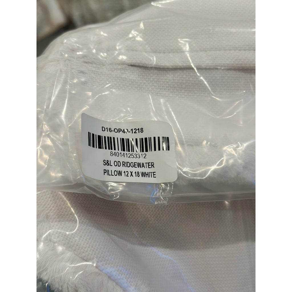 Perennials Ridgewater Outdoor Pillow Cover (12”x18”)-White