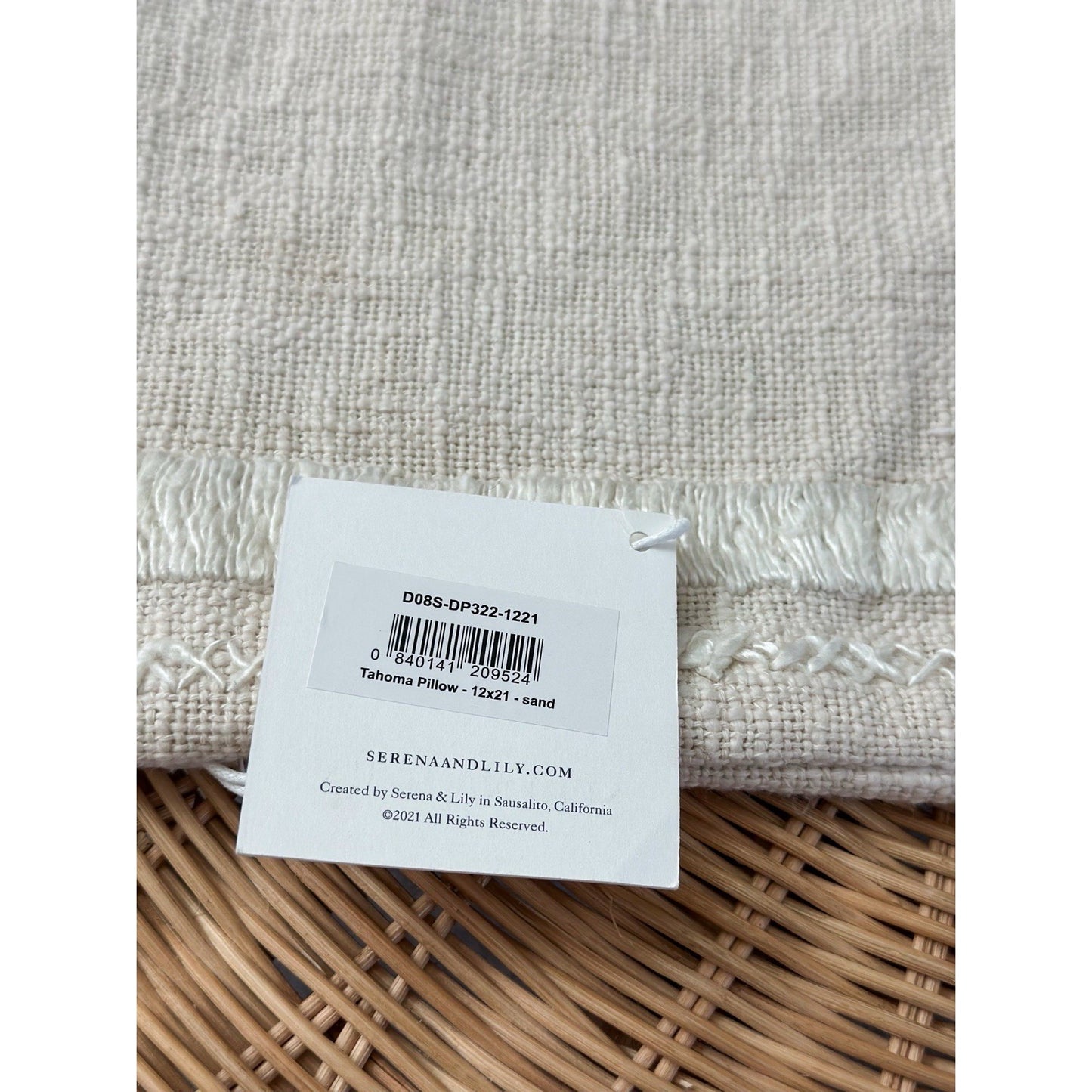 Tahoma Pillow Cover (12”x21”)-Sand Beige