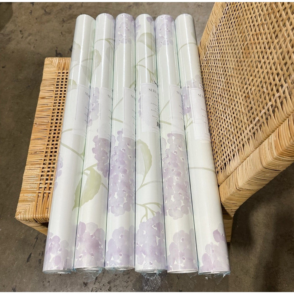 Hydrangea Removable/Peel & Stick Wallpaper-Lavender Purple