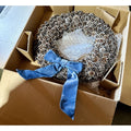 Pinecone Holiday Christmas Wreath (24” DIAM)-Brown/White Tip