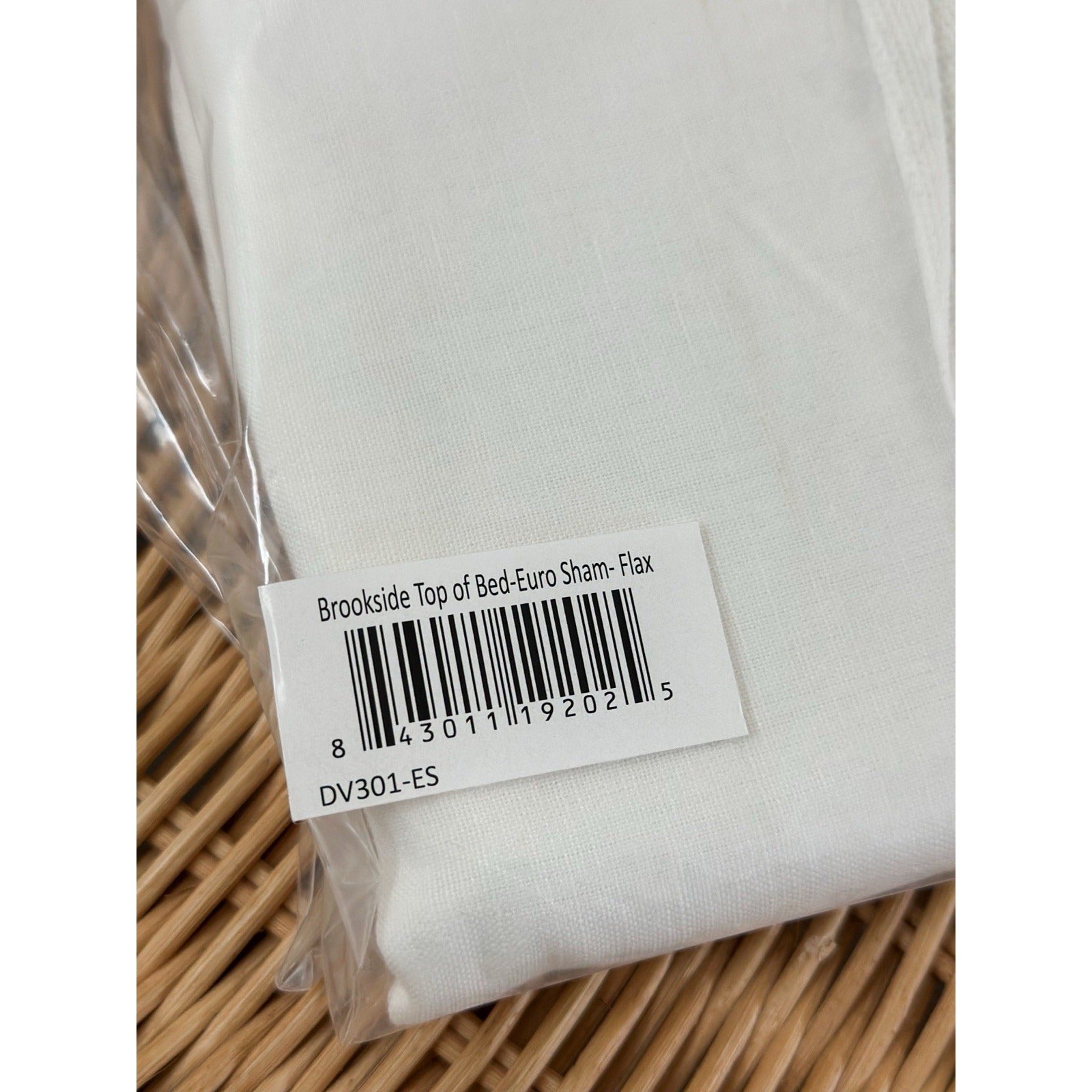 Brookside Euro Pillow Sham-Flax Beige - The Home Decor Outlet