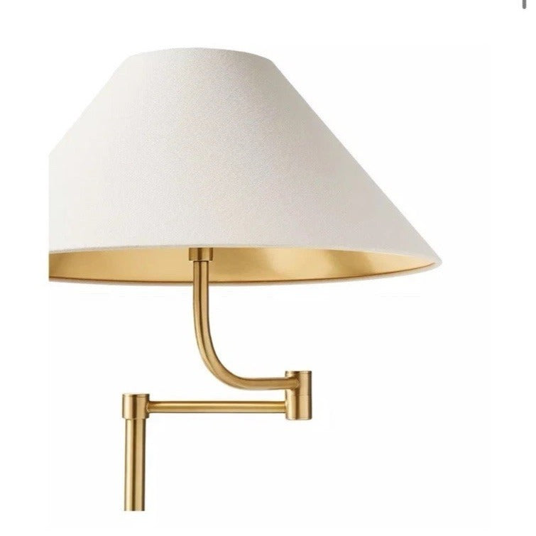 Marseille Floor Lamp Shade-Natural Linen/Gold Lined