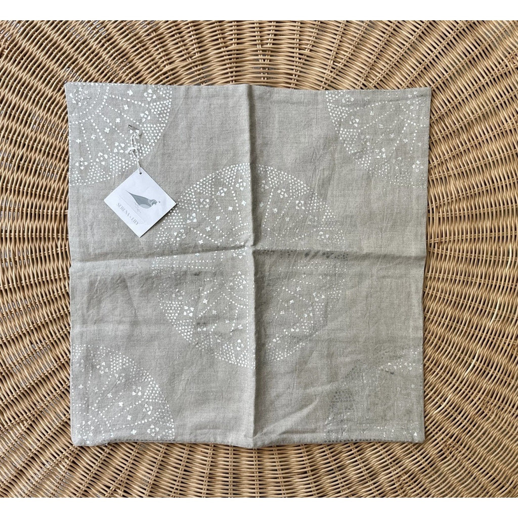 Lucia Pillow Cover (20” SQ)-Sand Beige