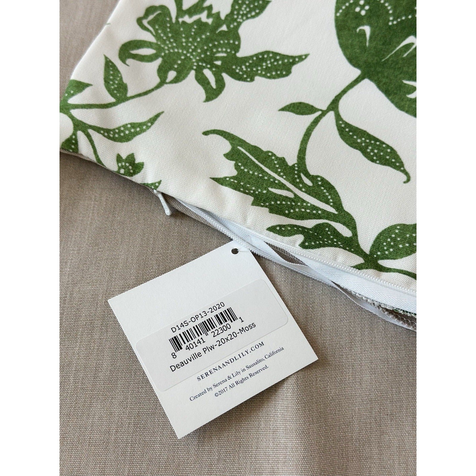 Deauville Pillow Cover (20” SQ)-Moss Green - The Home Decor Outlet