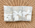 Cavallo Tile Linen Euro Pillow Sham-Flax Beige/Chambray Blue