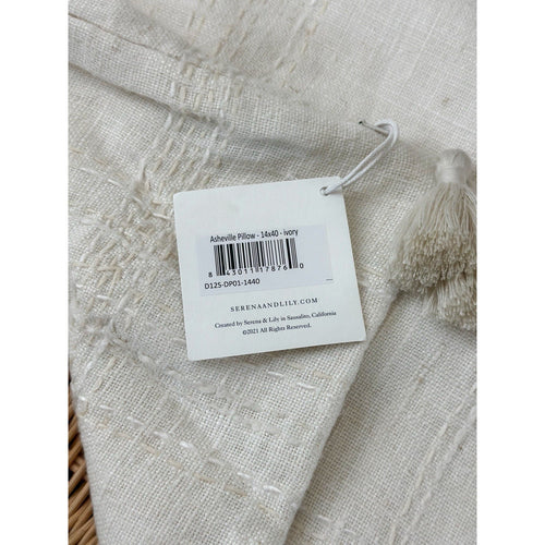 Asheville Pillow Cover  (14”x40”)-Ivory Beige