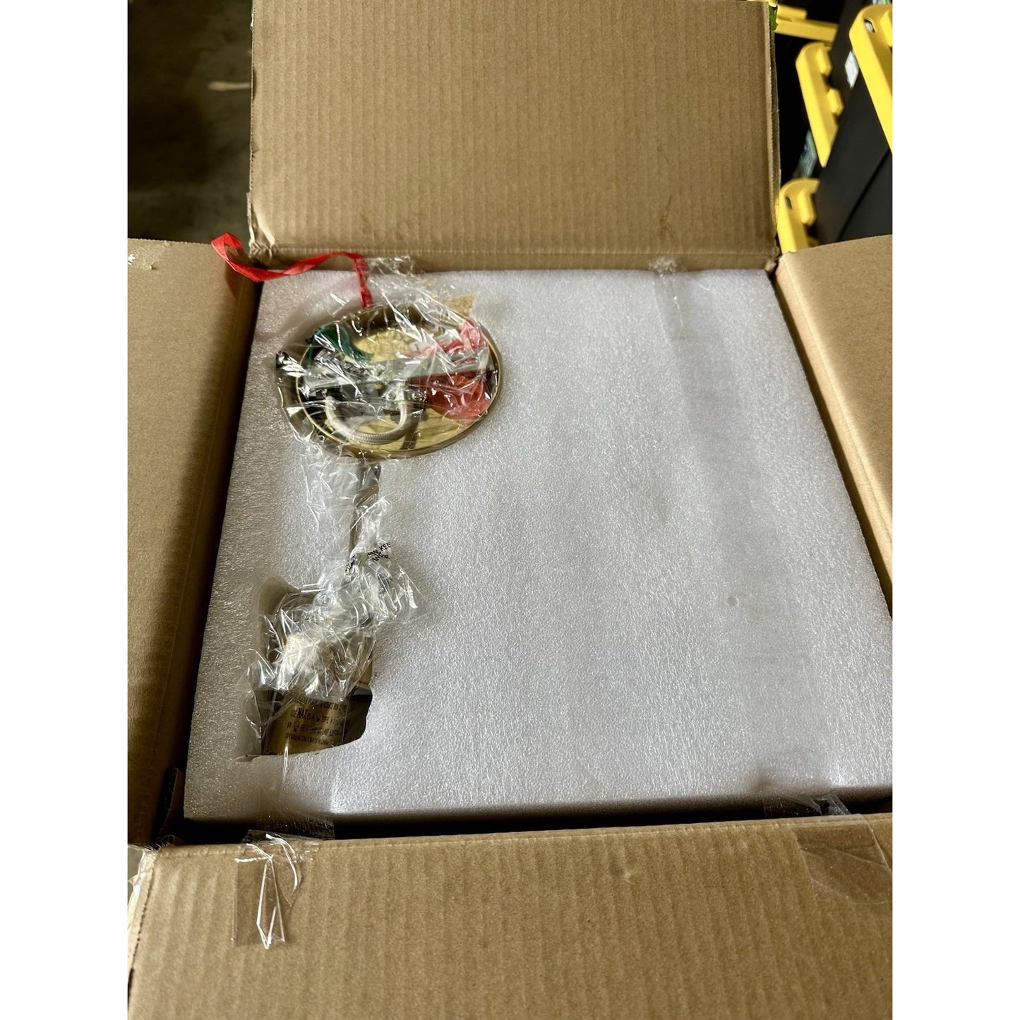 Rhode Ceramic Pendant-Salt Beige/Brass Accents