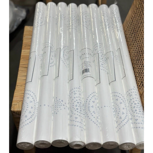 Luna Stripe Wallpaper (Unpasted/Traditional)-Sky Blue - The Home Decor Outlet