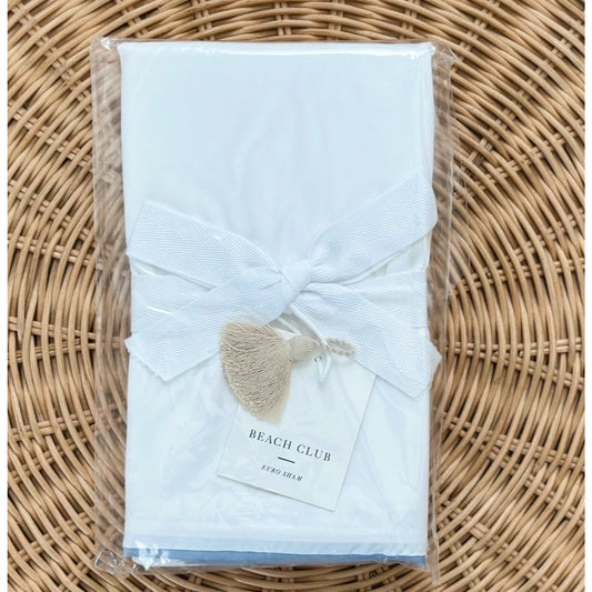 Beach Club Percale Euro Pillow Sham-Coastal Blue - The Home Decor Outlet
