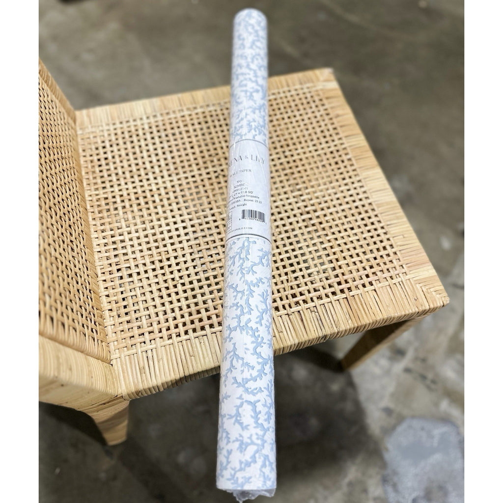 Kimbe Coral Reef Coastal Wallpaper-Sky Blue/White
