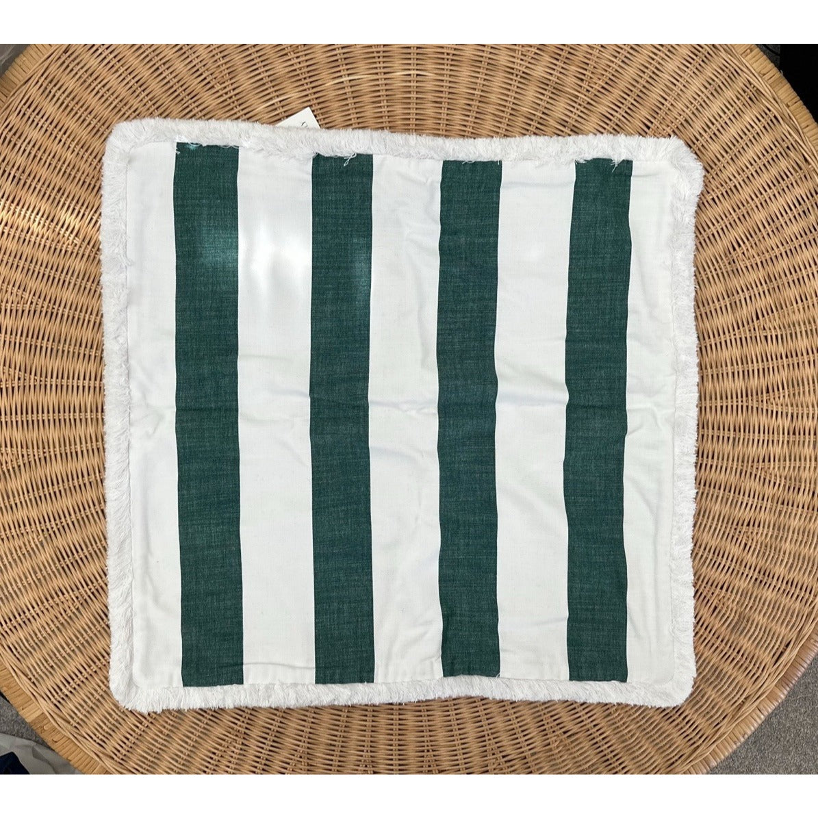 Perennials Harbor Stripe Pillow Cover (24” SQ)-Botanical Green - The Home Decor Outlet