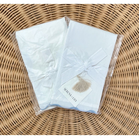 Wave Percale Standard Pillow Shams (Set of 2)-Coastal Blue - The Home Decor Outlet