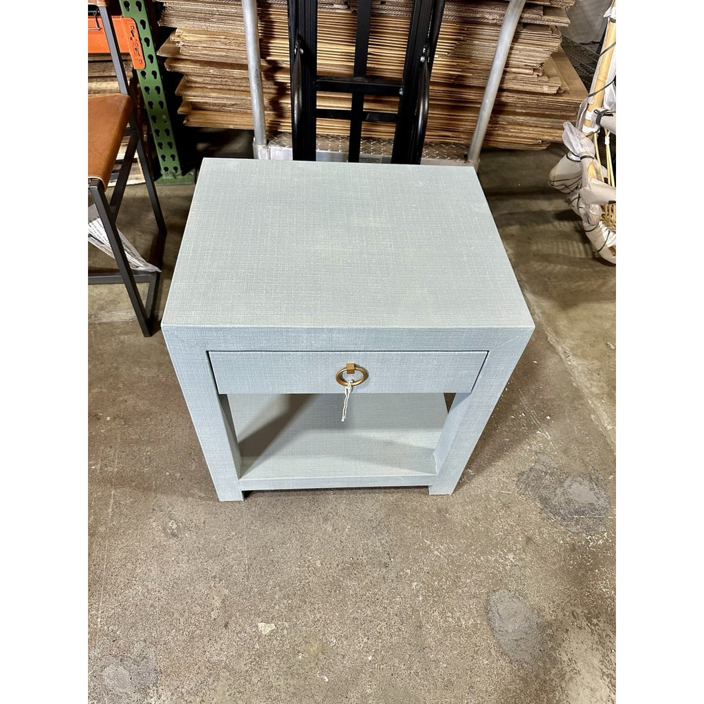 Driftway 1-Drawer Painted Linen Nightstand-Coastal Blue