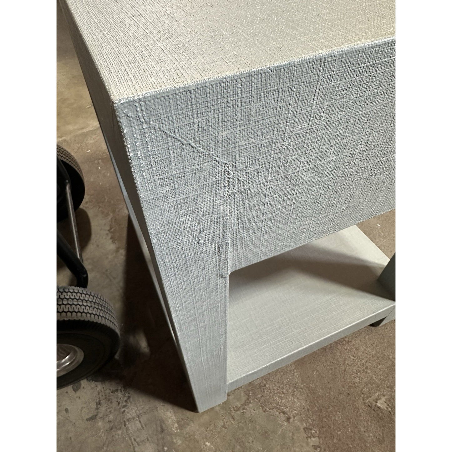 Driftway 1-Drawer Painted Linen Nightstand-Coastal Blue