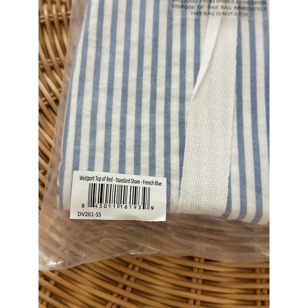 Westport Standard Embroidered Pillow Sham-French Blue