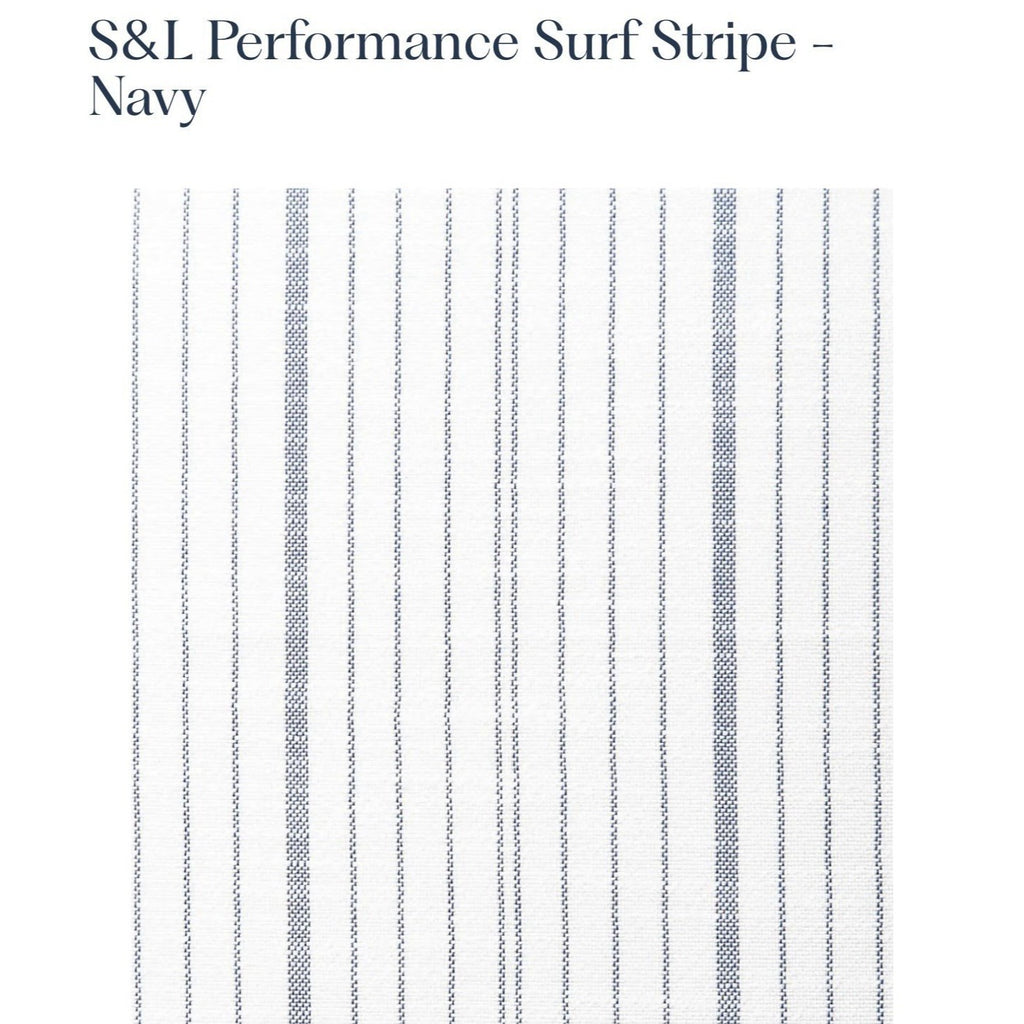 Surf Stripe Pacifica Chaise Cushion Cover-Navy Blue