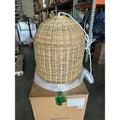 Santa Barbara Coastal Rattan Bell Pendant Light-Natural Brown