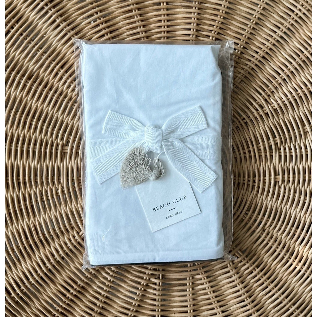 Beach Club Percale Euro Pillow Sham-Midnight Black