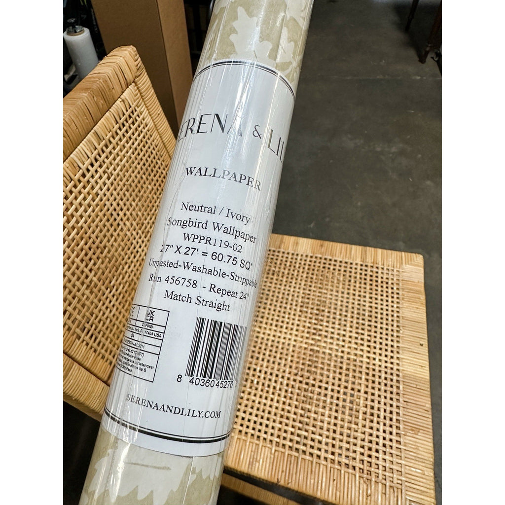 Songbird Wallpaper-Neutral/Ivory Beige - The Home Decor Outlet