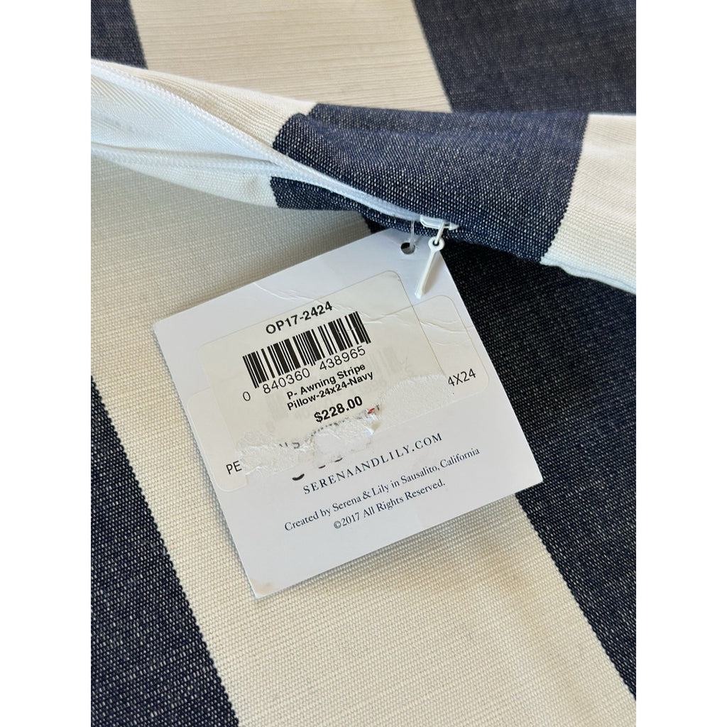 Perennials Awning Stripe Pillow Cover (24” SQ)-Various Colors