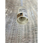 Santa Barbara Rattan Bell Plug-in Pendant-White
