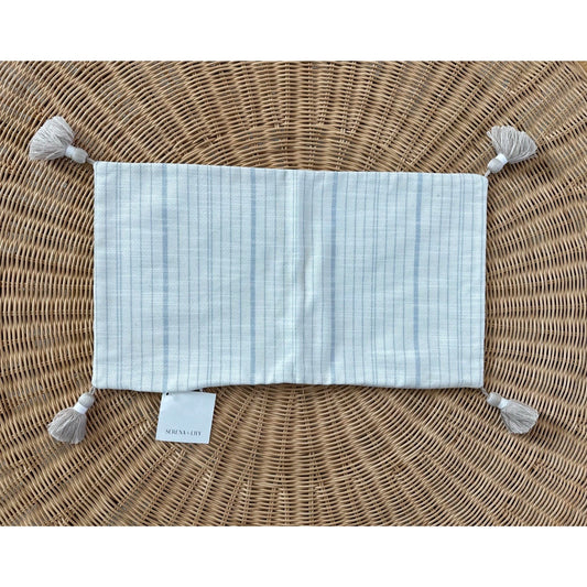 Surf Stripe Pillow Cover (12”x21”)-Coastal Blue - The Home Decor Outlet