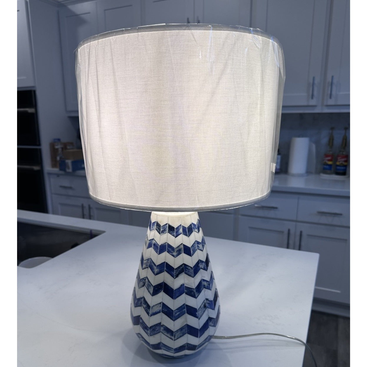 Westerly Bedside Table Lamp-Navy Blue