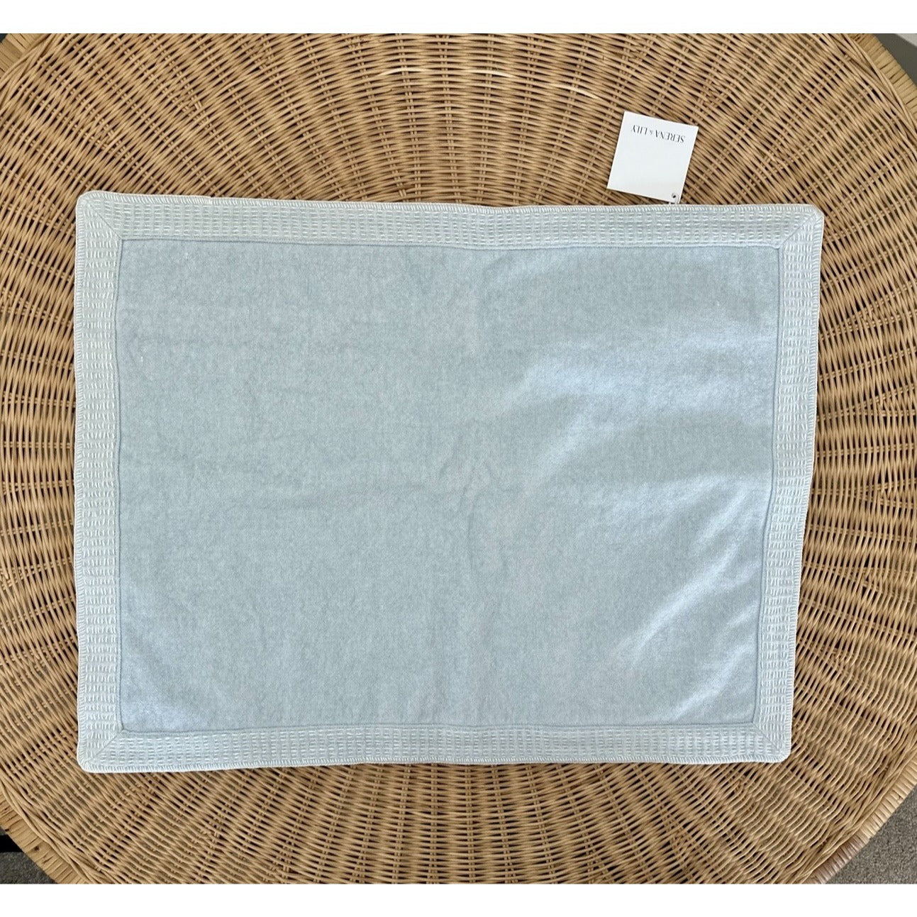 Linen Chenille Pillow Cover (18”x24”)-Sky Blue