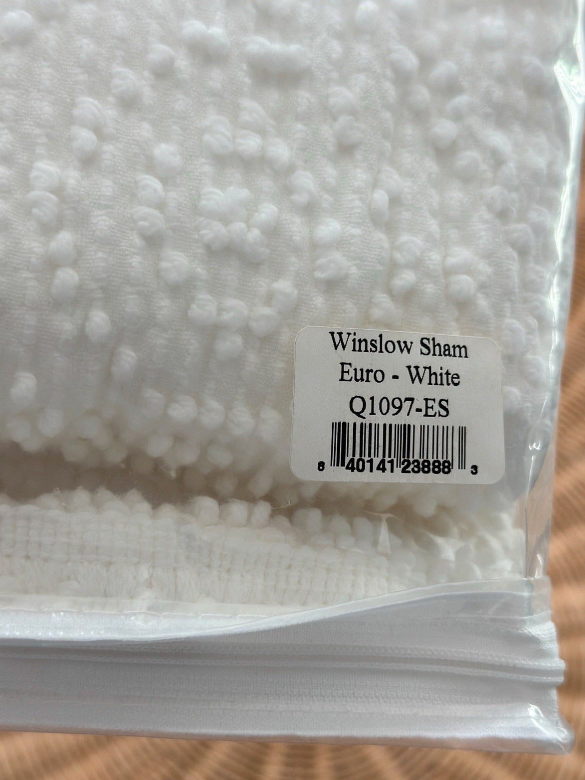 Winslow Euro Pillow Sham-White - The Home Decor Outlet