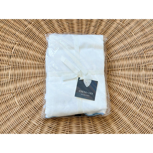 Wave Crib Skirt-Coastal Blue - The Home Decor Outlet