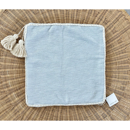Ridgeline Pillow Cover (20” SQ)-Sky Blue/Ivory - The Home Decor Outlet