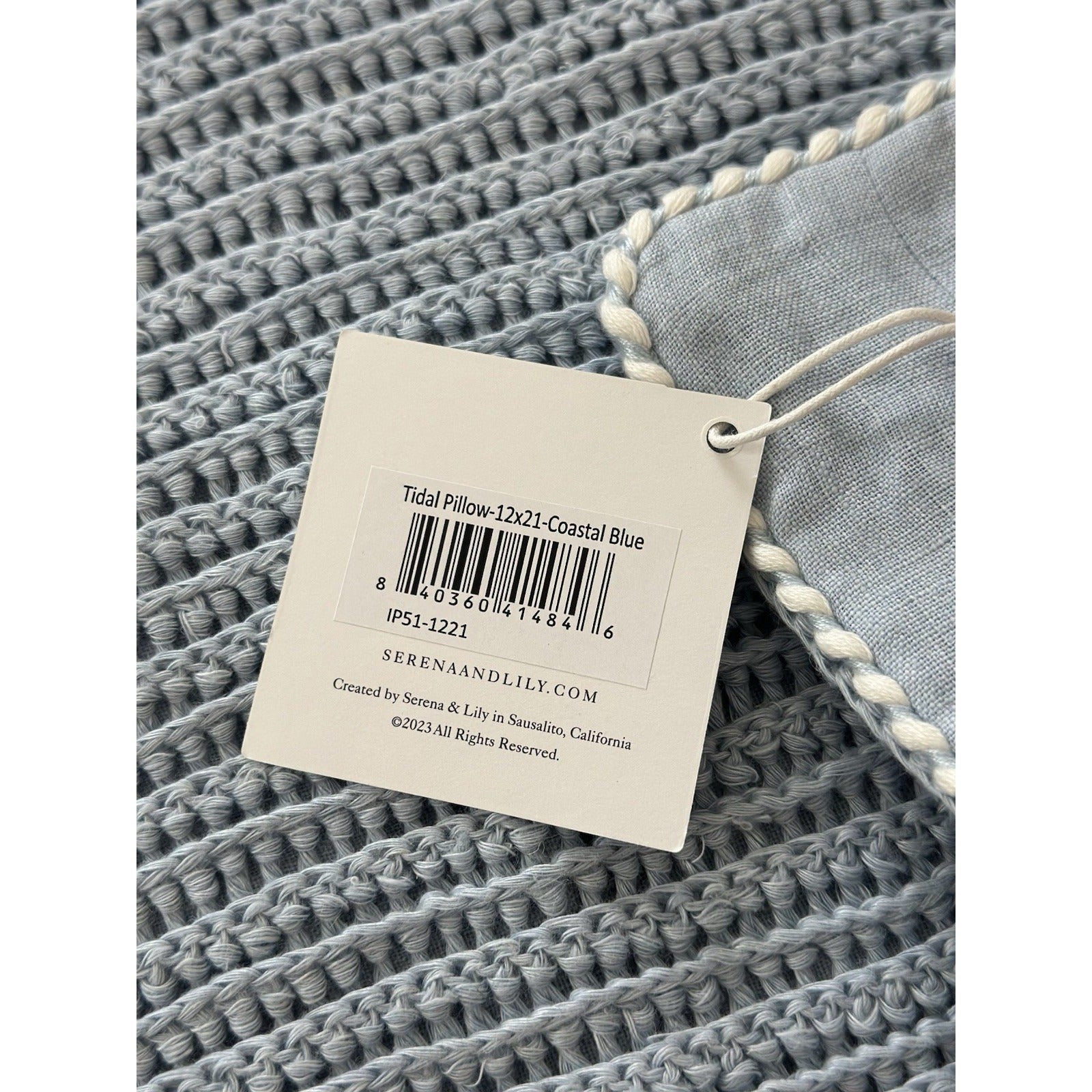 Tidal Pilllow Cover (12”x21”)-Coastal Blue - The Home Decor Outlet